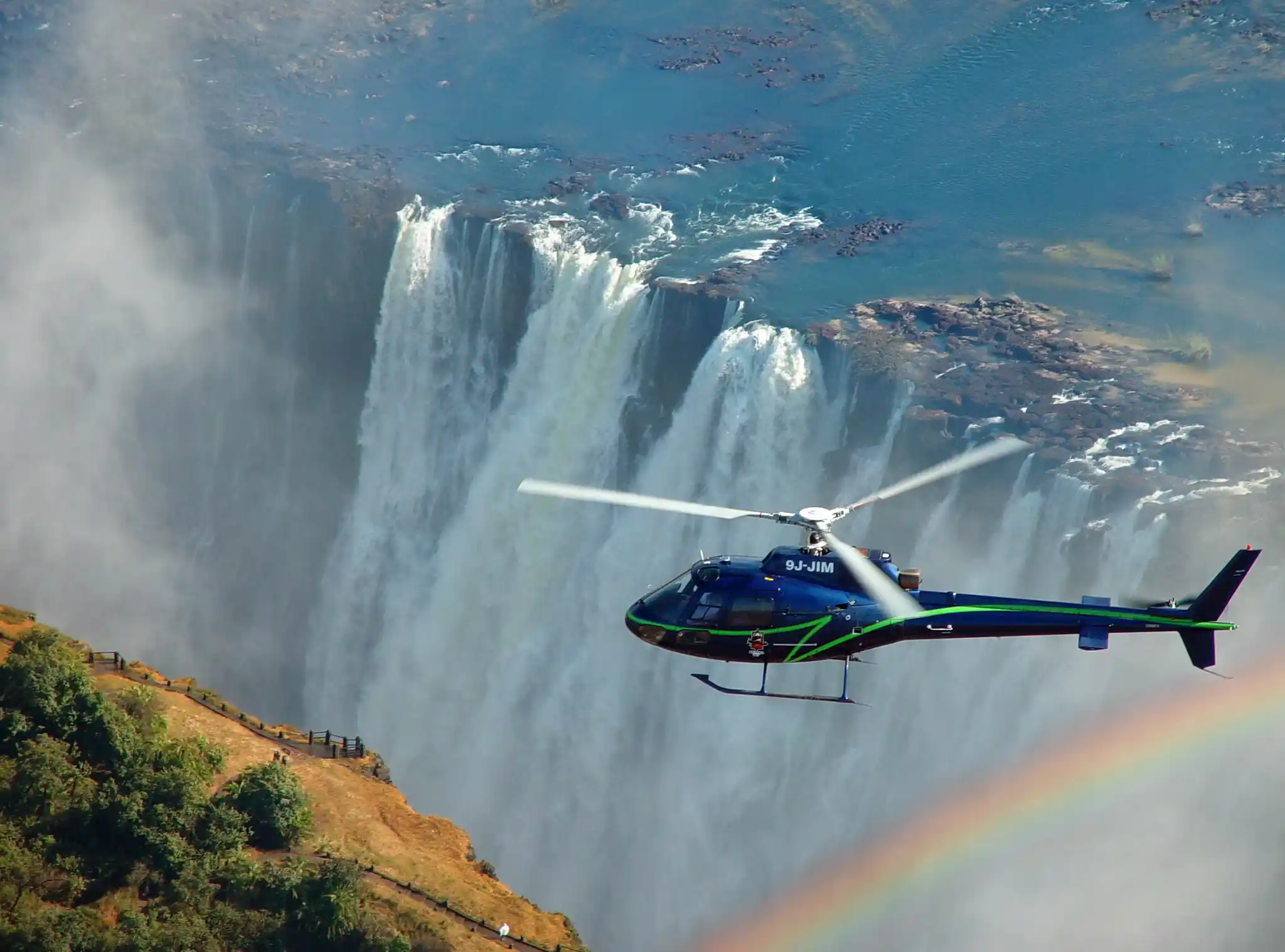 Survol hélico des chutes Victoria